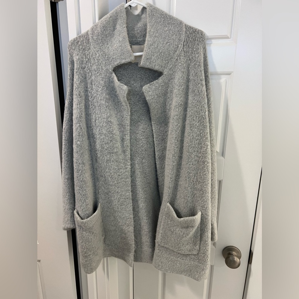 Thread and Supply Grey Oversized Cardigan